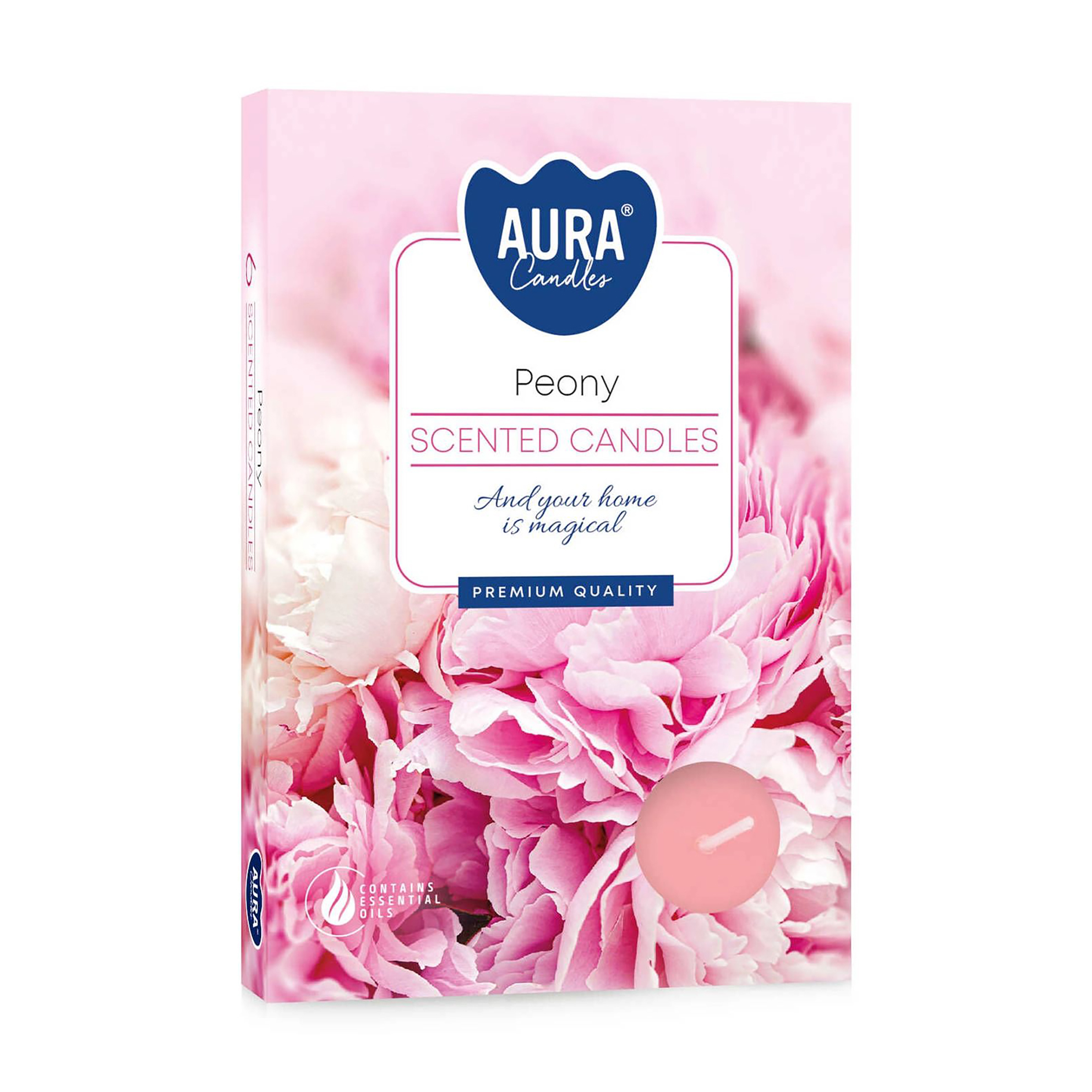 Ароматична свічка Bispol Scented Candle Aura Peony, 18 шт (p15-157)